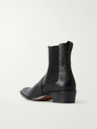 TOM FORD - Dagger Lizard-Effect Leather Chelsea Boots - Black