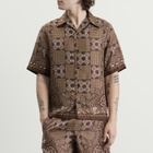 Amiri Men's MA Check Camp Shirt in Tobacco