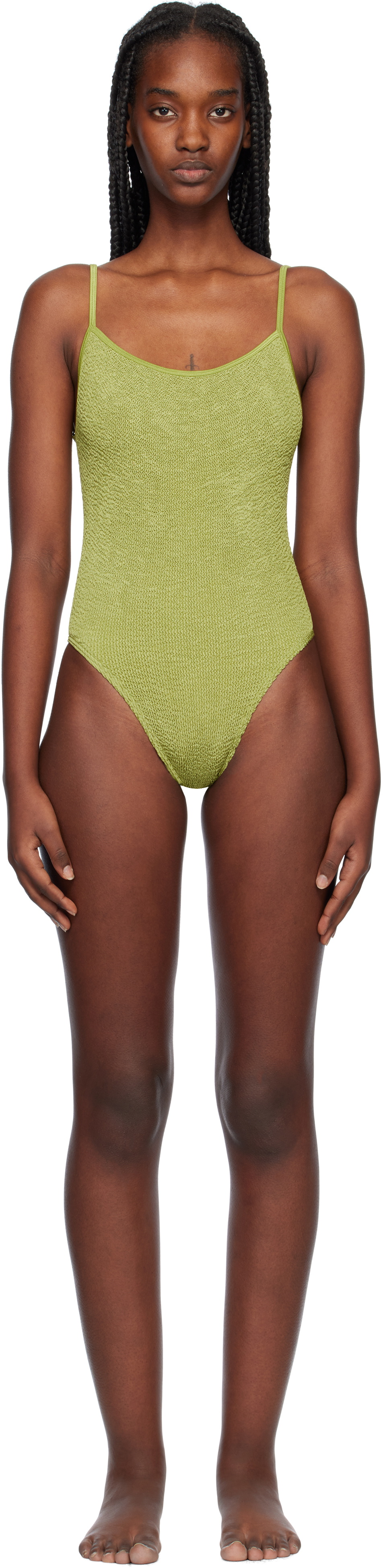 Bond-Eye Green Low Palace One-Piece Swimsuit