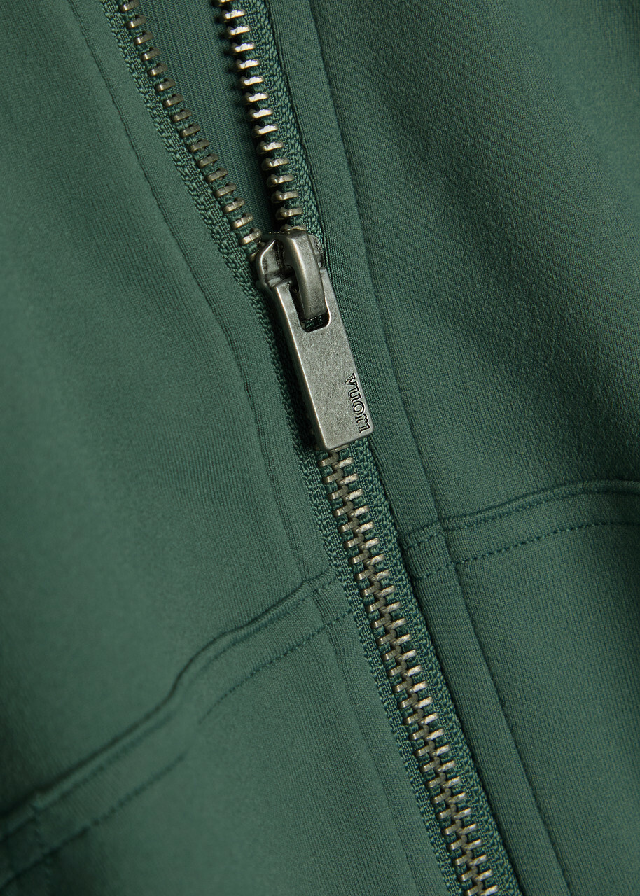 Vuori Halo Modern Hooded Stretch-jersey Sweatshirt Green
