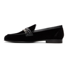 Amiri Black Velvet Bandana Chain Loafers