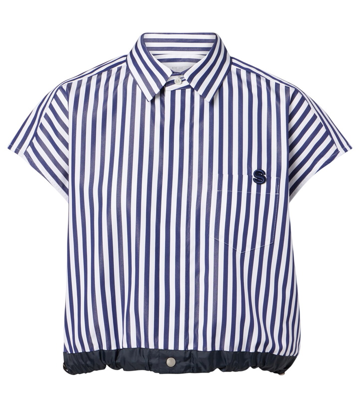 Photo: Sacai Striped poplin shirt