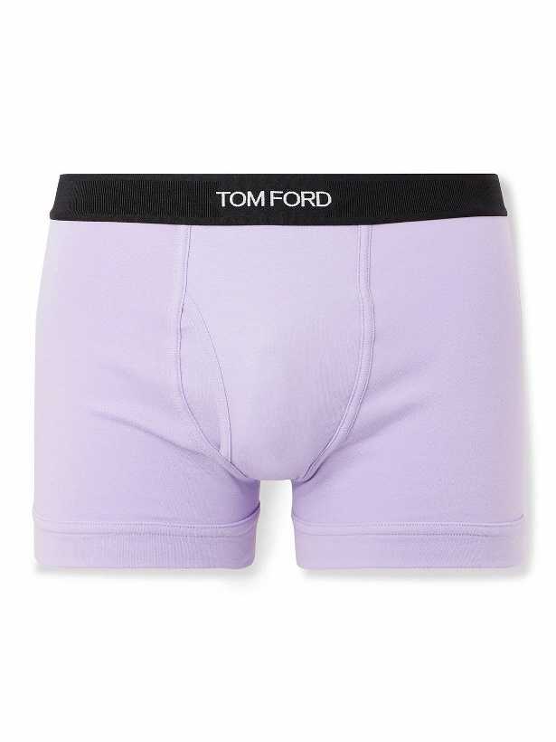 Photo: TOM FORD - Stretch-Cotton Boxer Briefs - Purple