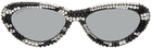 Doublet Black 817 Blanc LNT Edition Decorated Flame Sunglasses