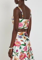 Borgo DE Nor Didi Floral-print Cropped Taffeta top Multicoloured