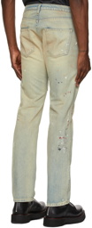 Mr. Saturday Indigo Paint Splatter Jeans