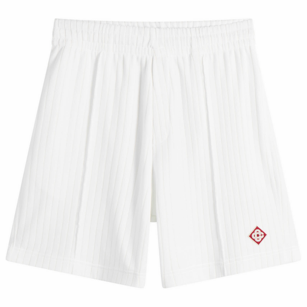 Casablanca Men's Velour Shorts in White
