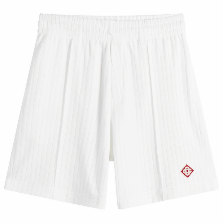 Photo: Casablanca Men's Velour Shorts in White