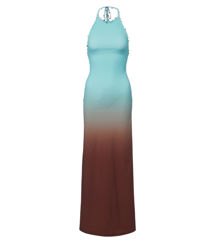 Photo: Christopher Esber Beach Quartz Halter embellished maxi dress