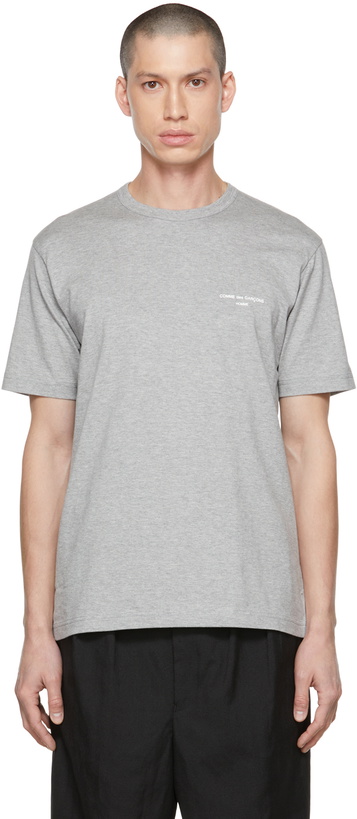 Photo: Comme des Garçons Homme Gray Print T-Shirt