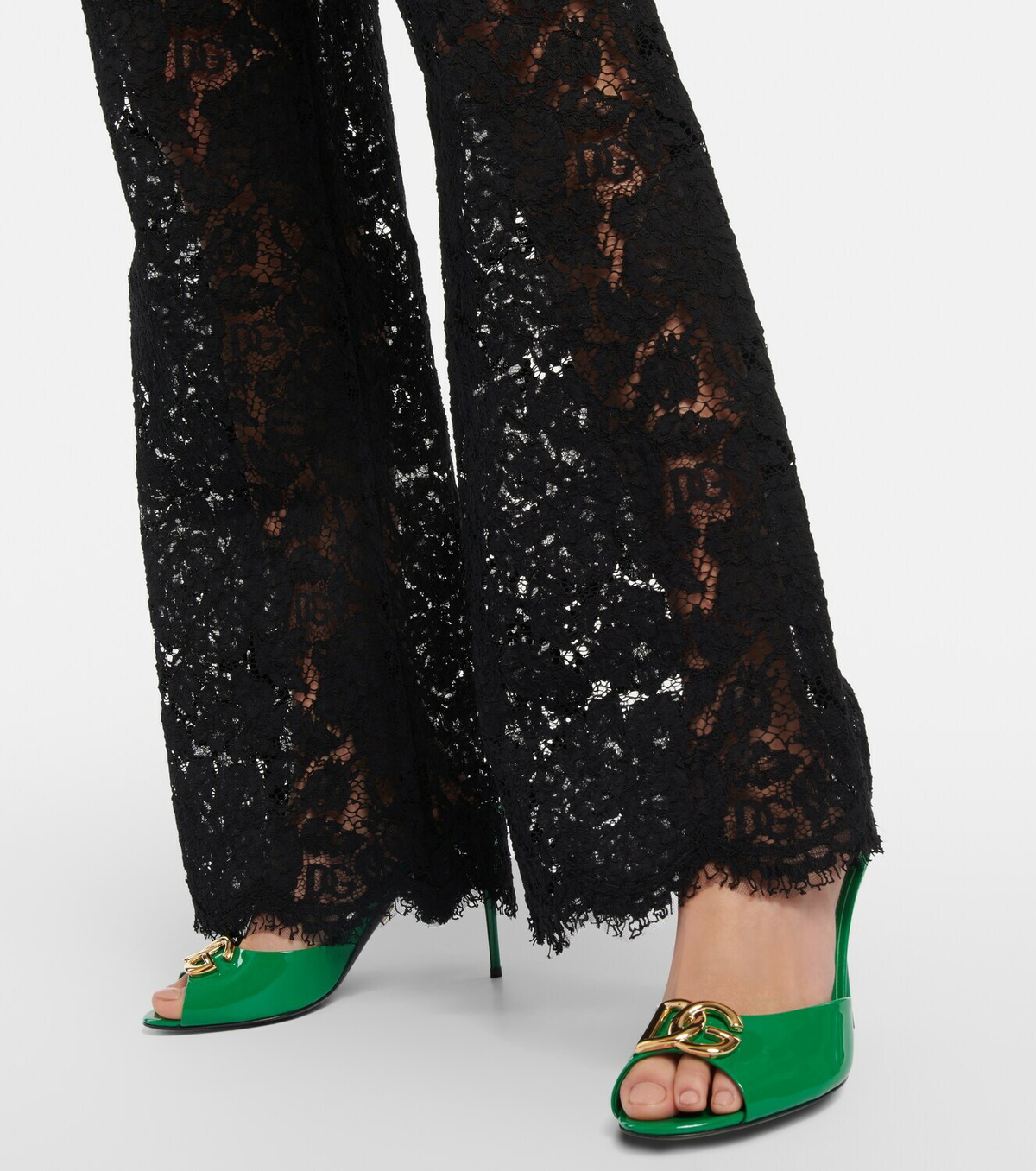 Dolce&Gabbana - DG patent leather mules