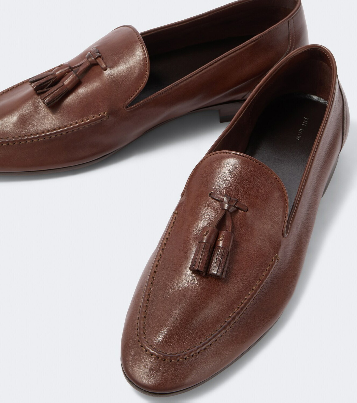 The Row Caden leather loafers