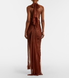 Maria Lucia Hohan Milagros halterneck silk muslin gown