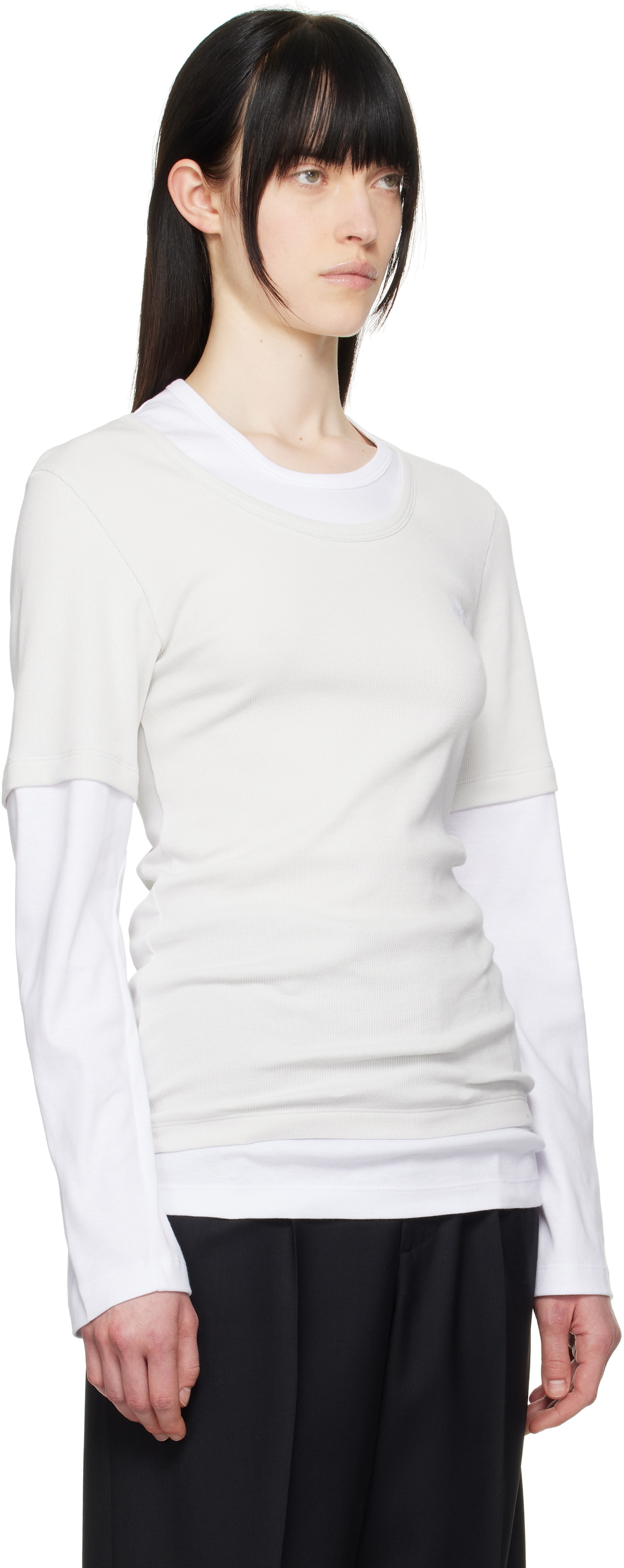 Magliano White & Off-White Trauma Long Sleeve T-shirt