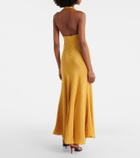 Rodarte Floral-appliqué silk crêpe gown