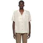 Double Rainbouu Beige Glossy Possy Short Sleeve Shirt