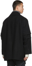 JERIH Black Detachable Coat