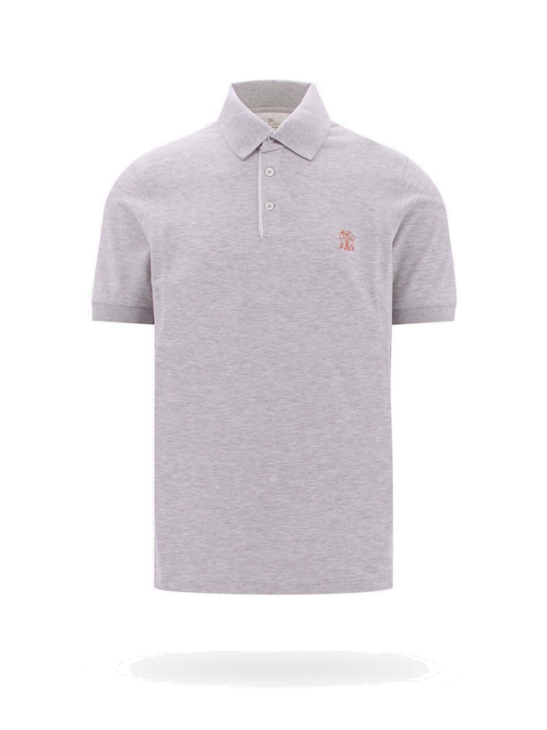 Photo: Brunello Cucinelli   Polo Shirt Grey   Mens