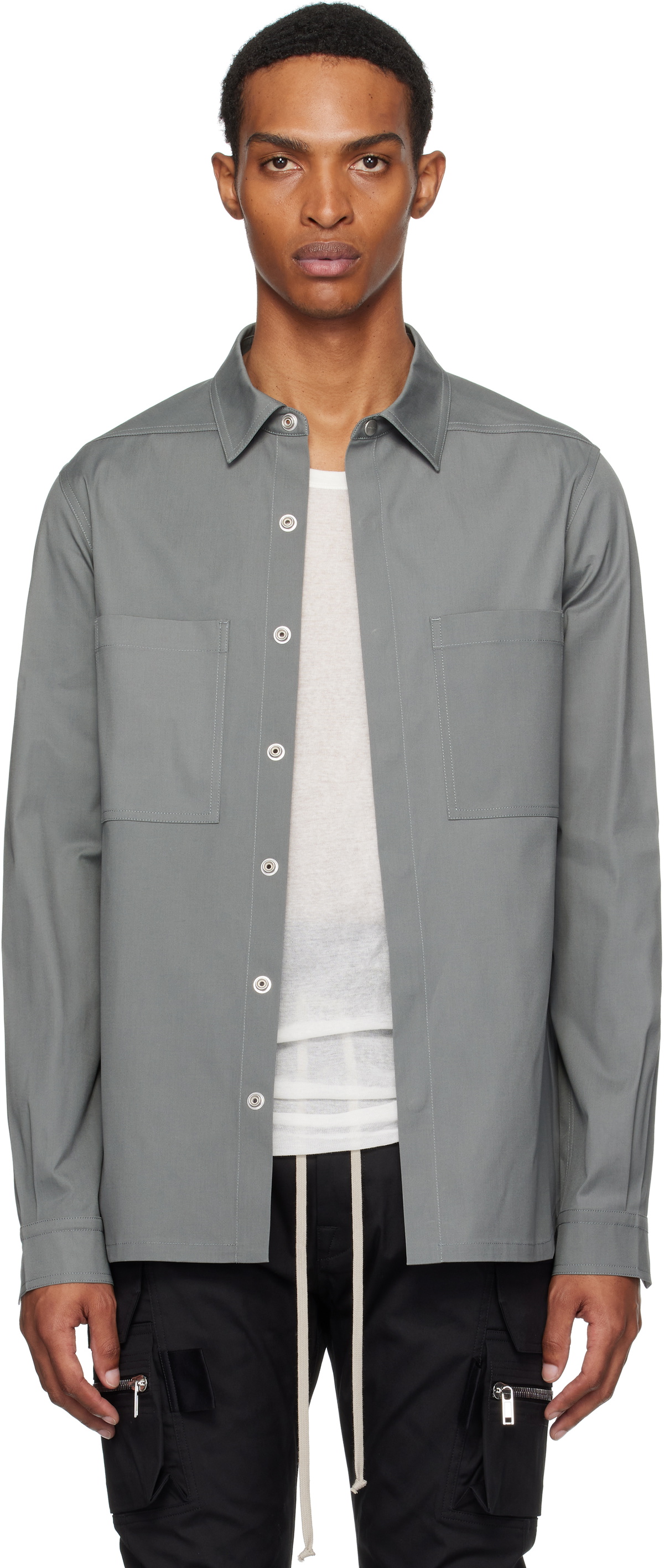 Rick Owens - Dark-Green Slim-Fit Stretch Wool-Blend Blazer