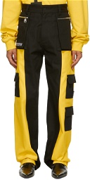 Hood by Air Black & Yellow Veteran Utility Cargo Pants
