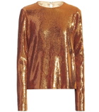 Galvan Gilded Clara sequined top