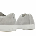 Lanvin Men's DBB1 High Shine Toe Cap Sneaker in Powder Grey