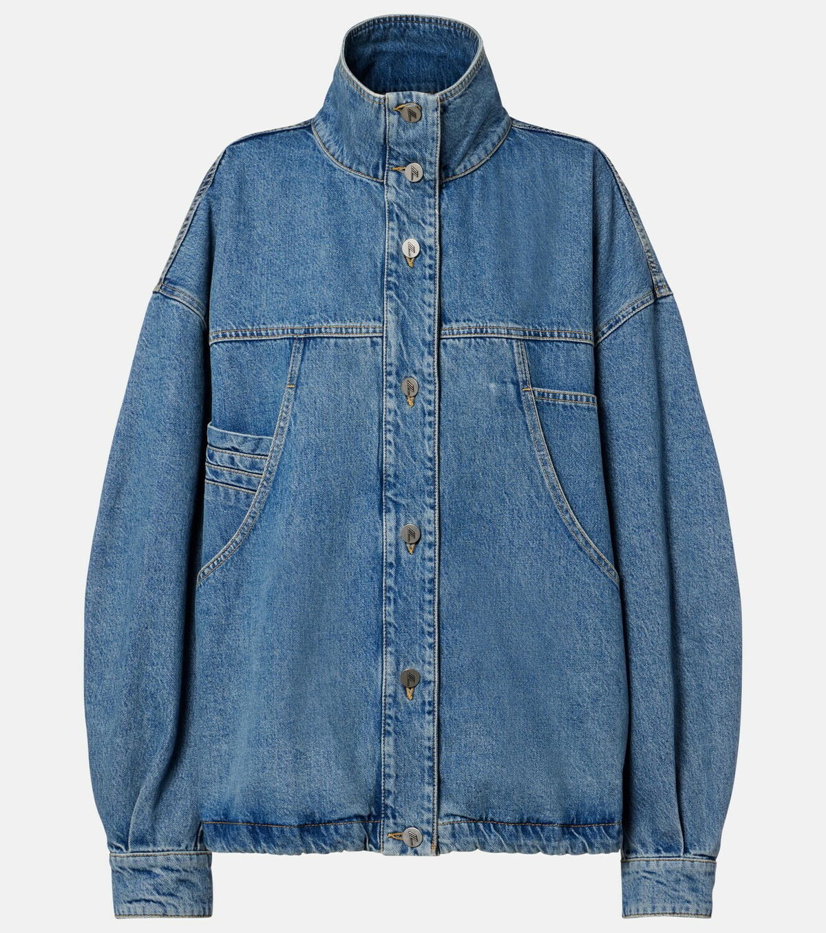 The Attico Oversized denim bomber jacket