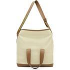 Acne Studios Off-White and Tan Weekender Tote