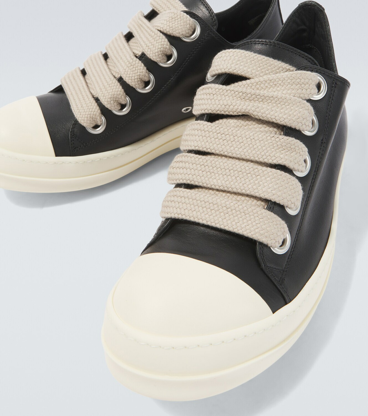 Rick Owens Jumbolace leather low-top sneakers