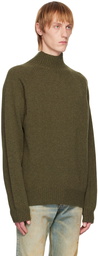 Margaret Howell Green Raglan Turtleneck