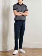 Mr P. - Tapered Cotton-Jersey Sweatpants - Blue
