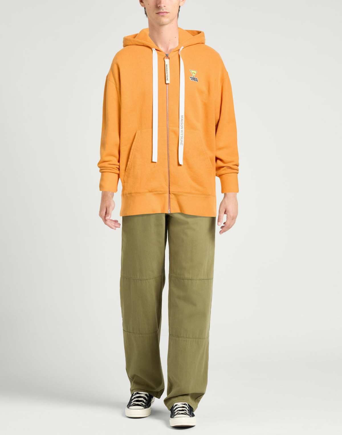 Maison Kitsuné Mens Sweatshirt in Mandarin