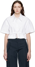 System White Drawstring Shirt