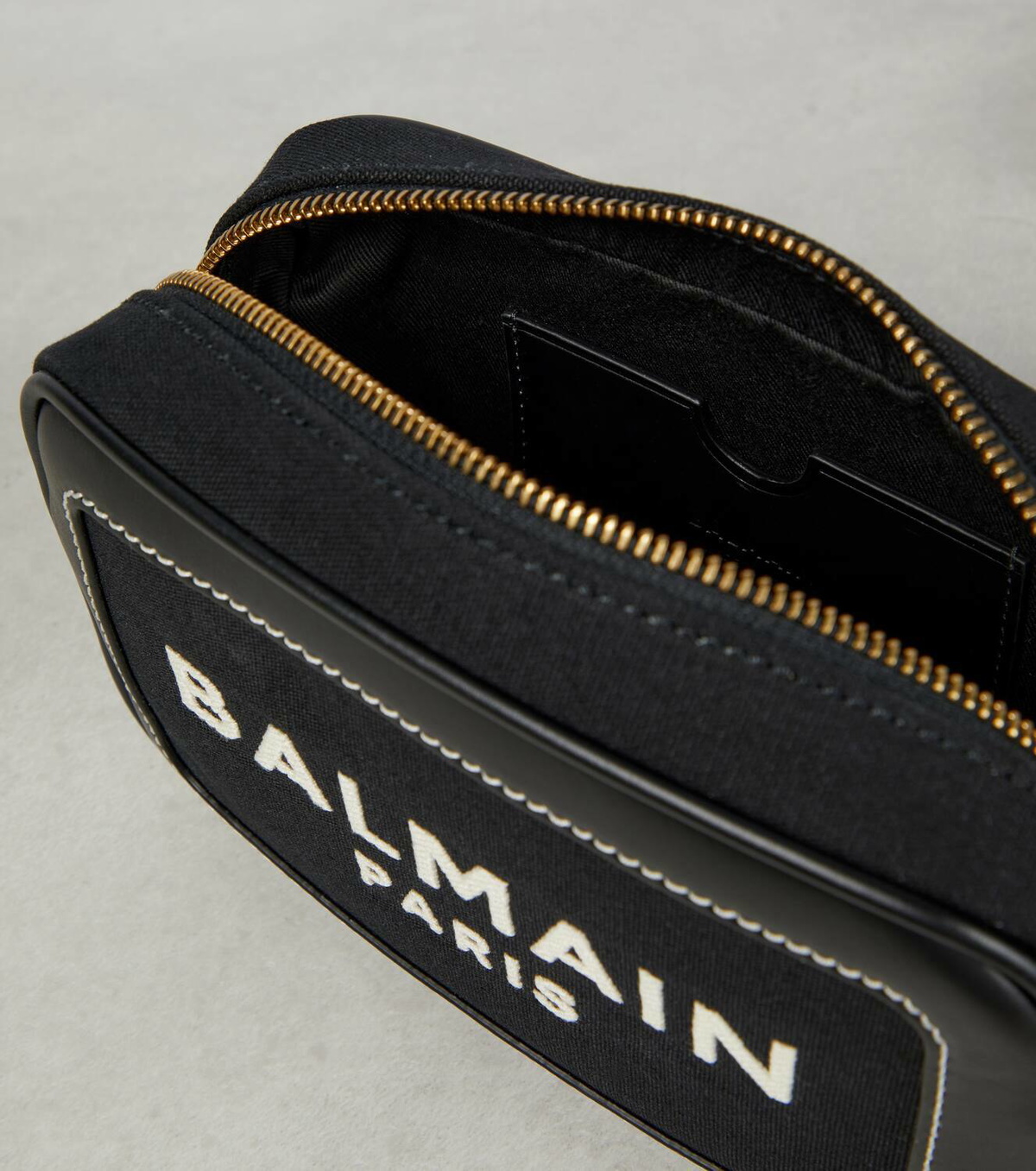 Balmain B-Army canvas and leather shoulder bag Balmain