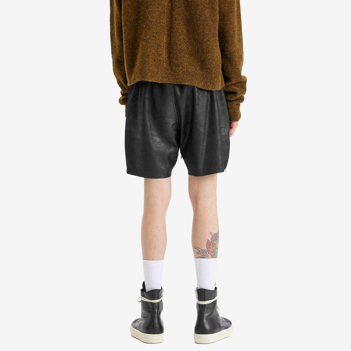 Rick Owens Men's Cotton Canvas Boxers in Black Rick Owens