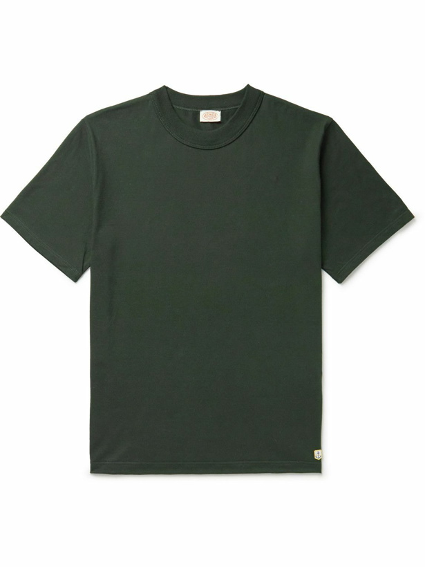 Photo: Armor Lux - Callac Logo-Appliquéd Cotton-Jersey T-Shirt - Green