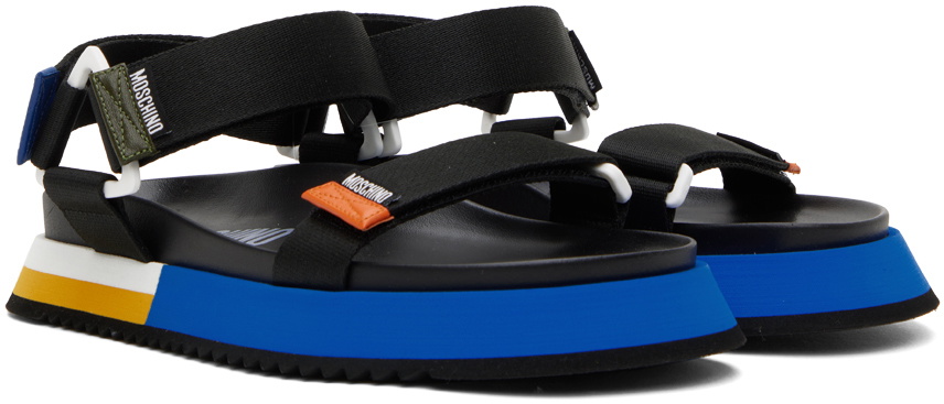 Moschino Multicolor Logo Tape Sandals Moschino