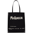 Alexander McQueen Black Graffiti Logo Tote