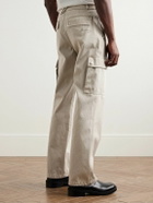 Burberry - Straight-Leg Garment-Dyed Cotton-Twill Cargo Trousers - Neutrals