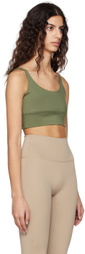 HÉROS Khaki 'The Crop' Sport Bra