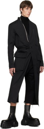 Rick Owens Black Tower Lab Coat