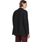 Thom Browne Black Wool 4-Bar Blazer