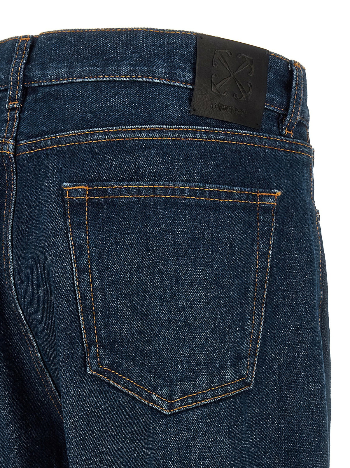 デニム・ジーパン OFF-WHITE Arrows Tab Zip Detail Skate Jeans Medium Blue OFF-WHITE Arrows Tab Zip Detail Skate Jeans Medium Blue