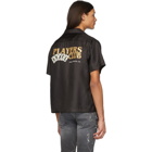 Amiri Black Silk Players Club Bowling Shirt