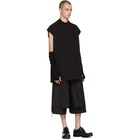 Rick Owens Black Mock Neck T-Shirt