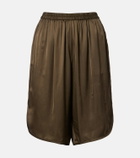 The Frankie Shop Nelis satin Bermuda shorts