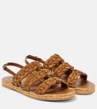 Tod's - Leather and suede espadrilles