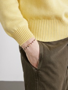 Luis Morais - 14-Karat Gold, Jasper and Vinyl Beaded Bracelet