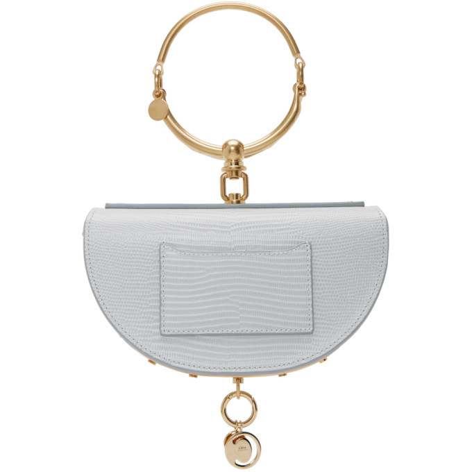 Chloe Blue Lizard Nile Minaudiere Bag Chloe