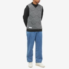 Butter Goods Men's Parquet Knit Vest in Black/Grey